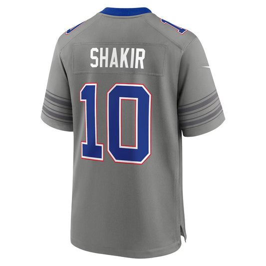 B.Bills #10 Khalil Shakir Gray Nickel City Game Football Jersey - Main View