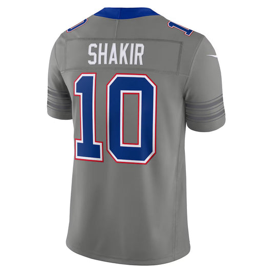 B.Bills #10 Khalil Shakir Gray Nickel City Vapor F.U.S.E. Stitched Limited Football Jersey - Main View