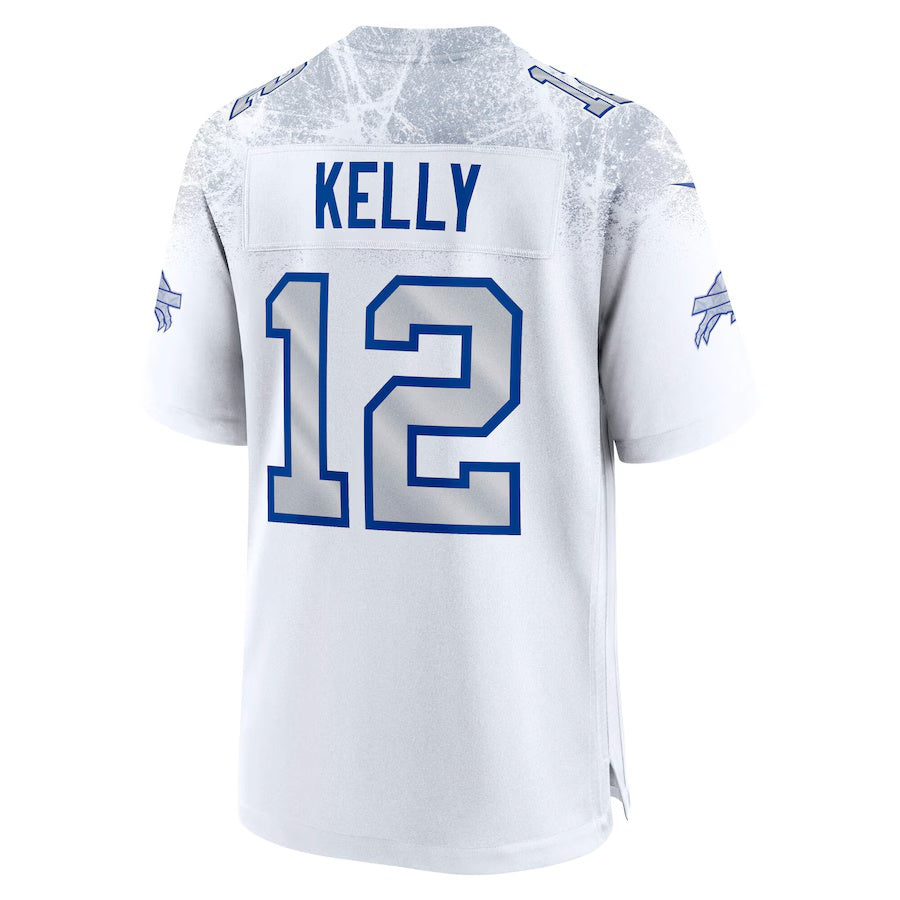 B.Bills #12 Jim Kelly 2025 Rivalries Collection Retired Player Game Jersey - White Football Stitched American Jerseys - Main View