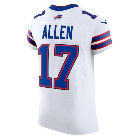 B.Bills #17 Josh Allen White Vapor F.U.S.E. Elite Football Stitched American Jersey - Main View