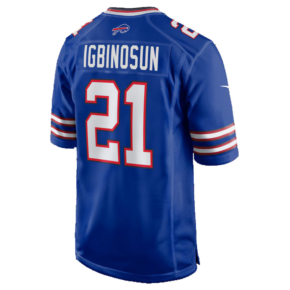 B.Bills #21 Davison Igbinosun Royal Team Game Stitched Football American Jersey - Main View