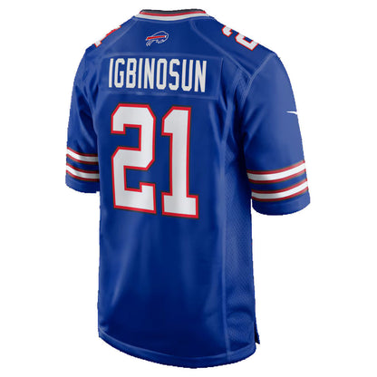 B.Bills #21 Davison Igbinosun Royal Team Game Stitched Football American Jersey - Main View