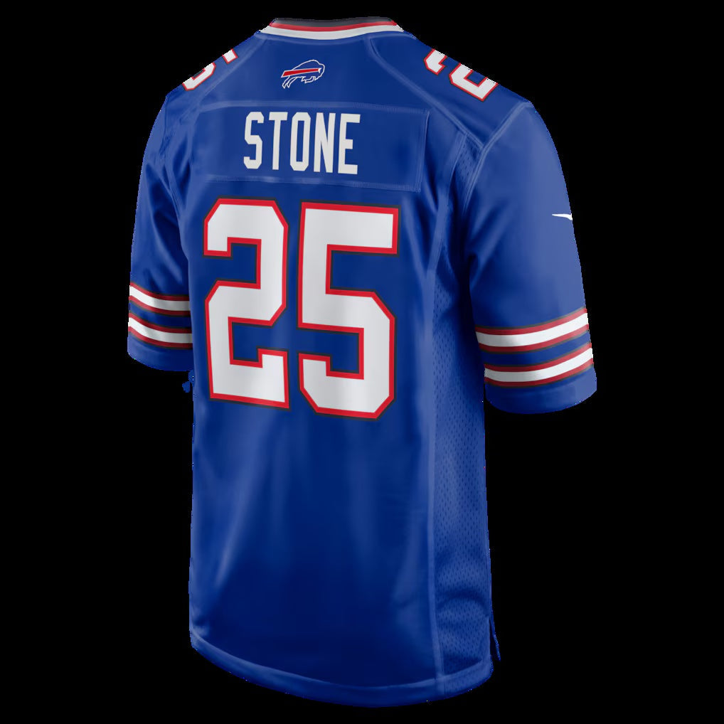 B.Bills #25 Geno Stone Royal Team Game Football Stitched American Jerseys - Main View
