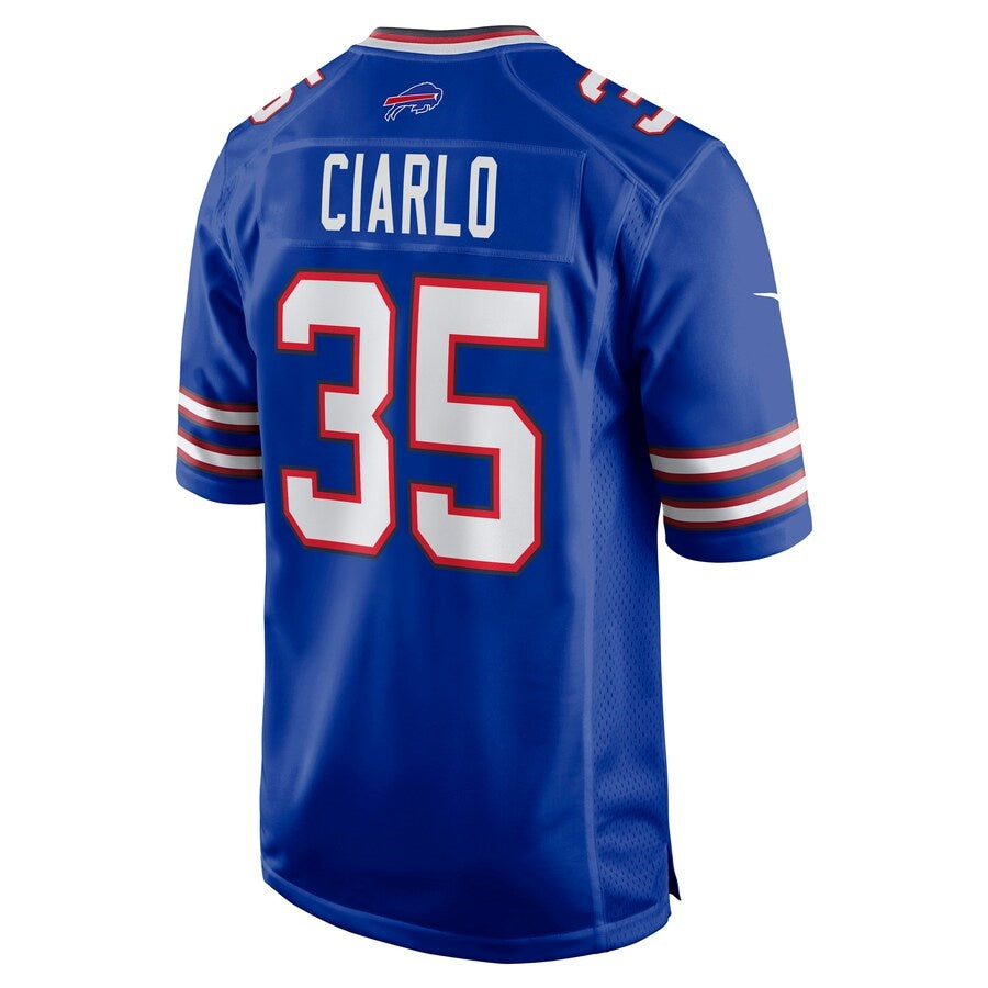 B.Bills #35 Jimmy Ciarlo Royal Team Game Football Stitched American Jerseys - Main View
