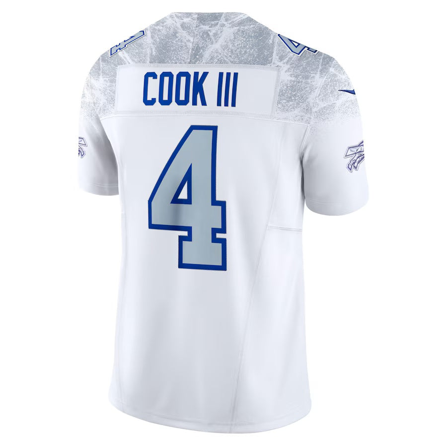 B.Bills #4 James Cook III 2025 Rivalries Collection Limited Jersey - White Football Stitched American Jerseys - Main View