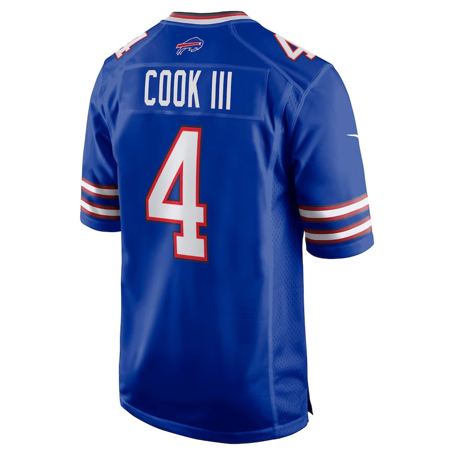 B.Bills #4 James Cook III Royal Team Game American Football Jerseys - Main View