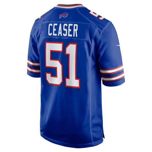 B.Bills #51 Nelson Ceaser Royal Team Game Football Stitched American Jerseys - Main View