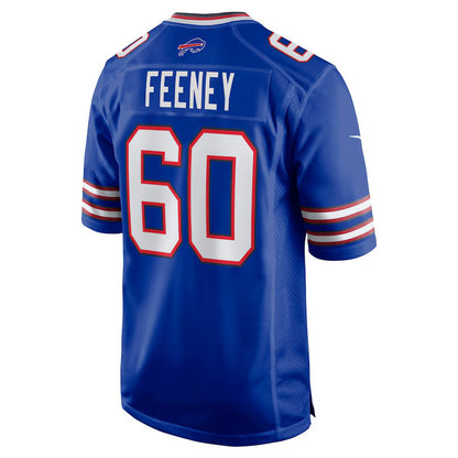 B.Bills #60 Dan Feeney Royal Team Game Football Stitched American Jerseys - Main View
