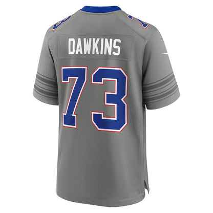 B.Bills #73 Dion Dawkins Gray Nickel City Game Football Jersey - Main View