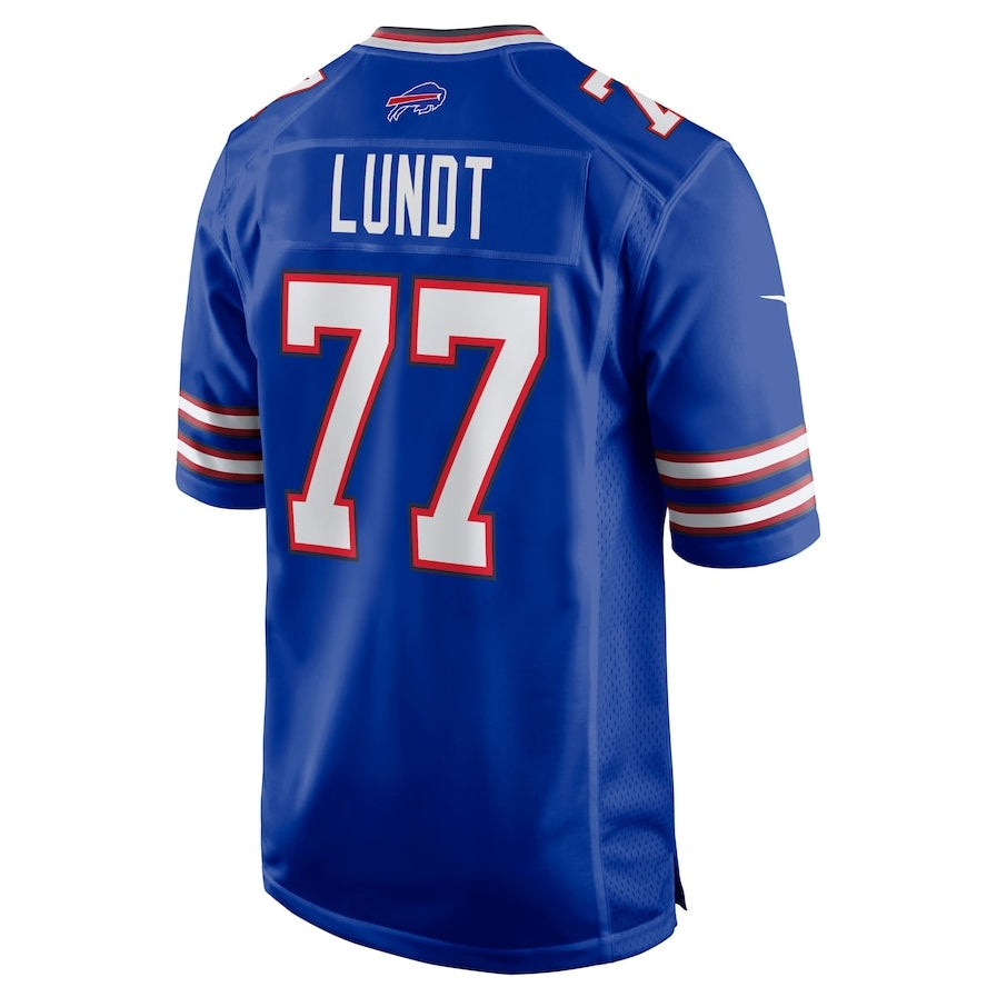 B.Bills #77 Chase Lundt Royal Team Game American Football Jerseys - Main View