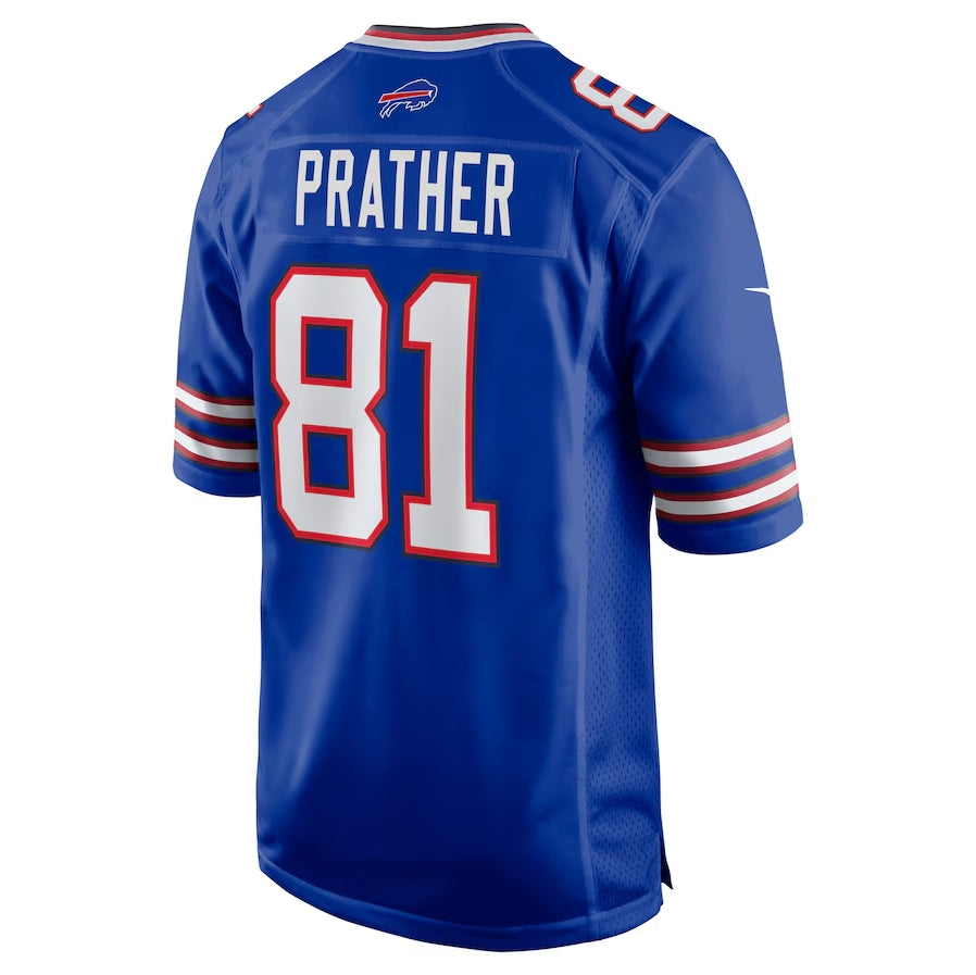 B.Bills #81 Kaden Prather Royal Team Game American Football Jerseys - Main View