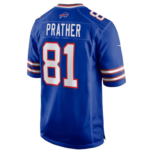 B.Bills #81 Kaden Prather Royal Team Game American Football Jerseys - Main View