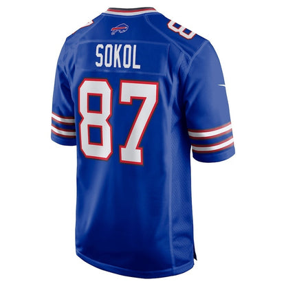 B.Bills #87 Matt Sokol Royal Team Game Football Stitched American Jerseys - Main View