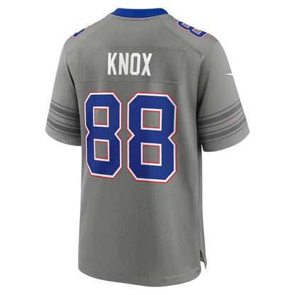 B.Bills #88 Dawson Knox Gray Nickel City Game Football Jersey - Main View