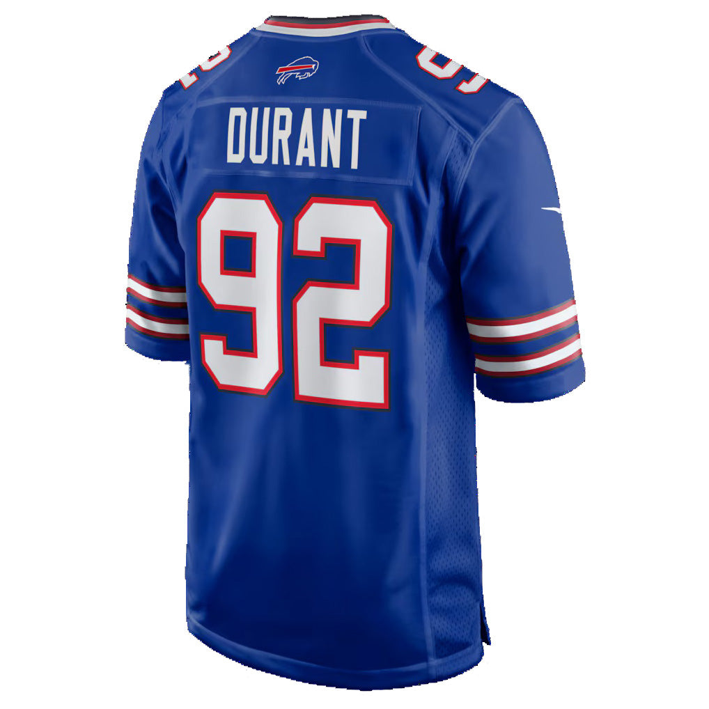 B.Bills #92 Zane Durant Royal Team Game Stitched Football American Jersey - Main View