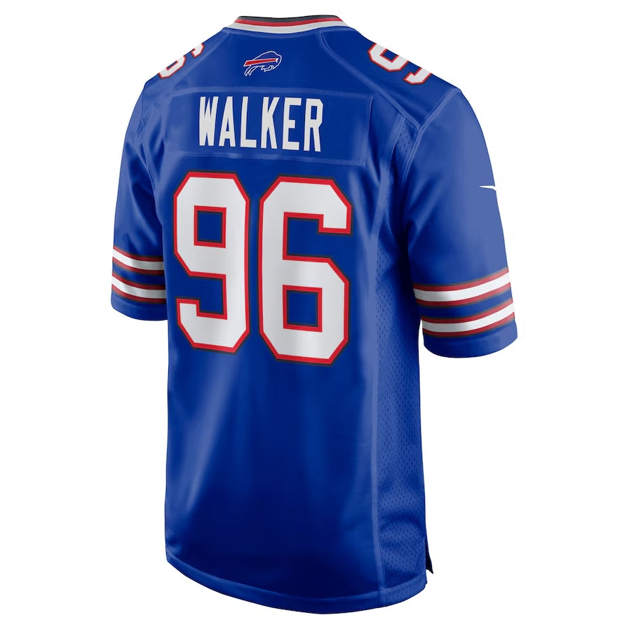 B.Bills #96 Deone Walker Royal Team Game American Football Jerseys - Main View
