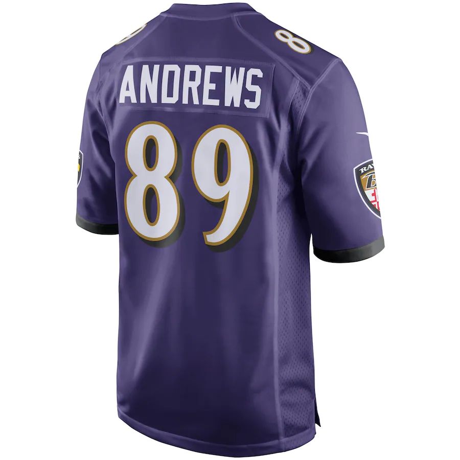 B.Ravens #89 Mark Andrews Purple Game Player Jersey Stitched American Football Jerseys - Main View