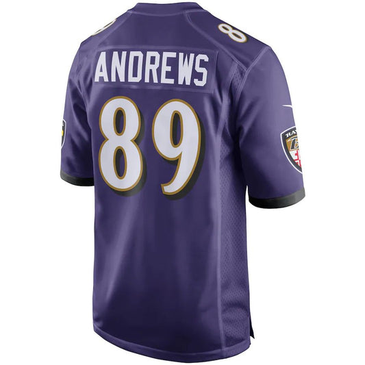B.Ravens #89 Mark Andrews Purple Game Player Jersey Stitched American Football Jerseys - Main View