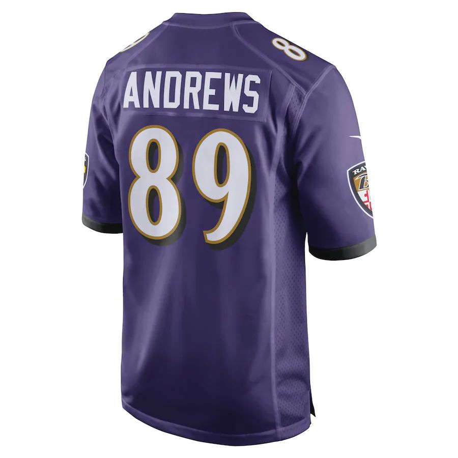 B.Ravens #89 Mark Andrews  Purple Game Team Jersey Stitched American Football Jerseys - Main View