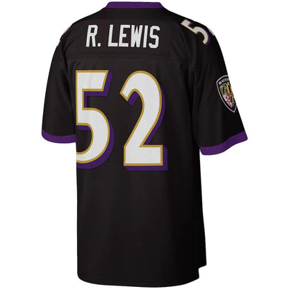 B.Ravens #52 Ray Lewis Mitchell & Ness Black Legacy Replica Jersey Stitched American Football Jerseys - Main View