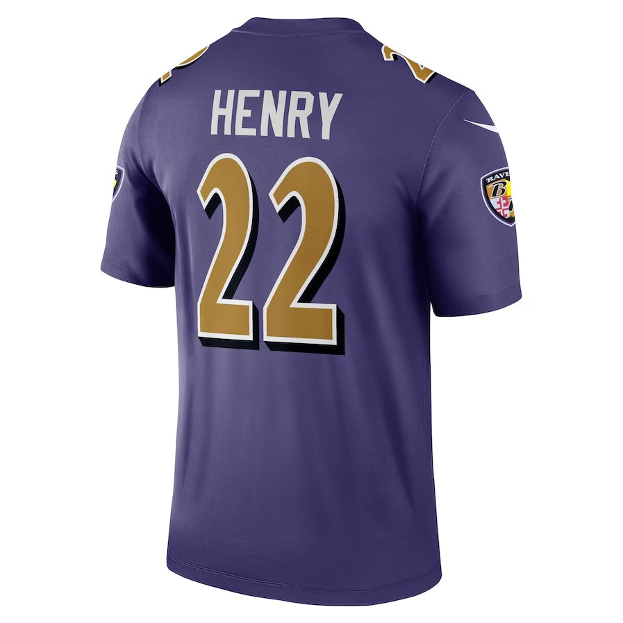 B.Ravens #22 Derrick Henry Purple Alternate Legend Stitched American Football Jerseys - Main View