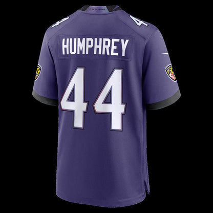 B.Ravens #44 Marlon Humphrey Purple Team Game Stitched Football American Jersey - Main View