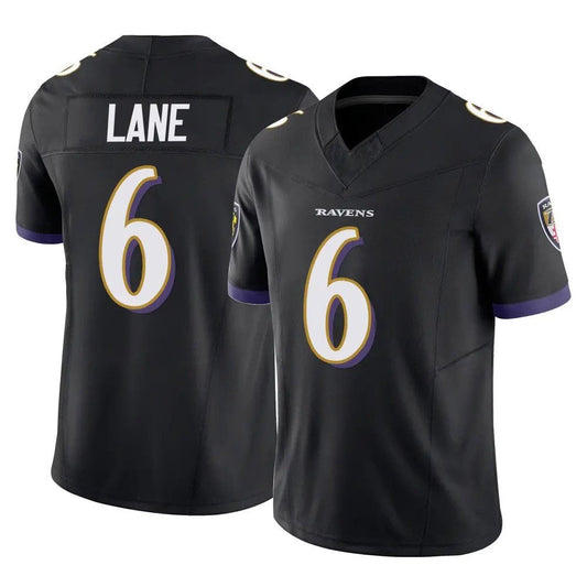 B.Ravens ＃6 Men's Ja'Kobi Lane Black Vapor F.U.S.E. Limited American Football Jerseys - Main View