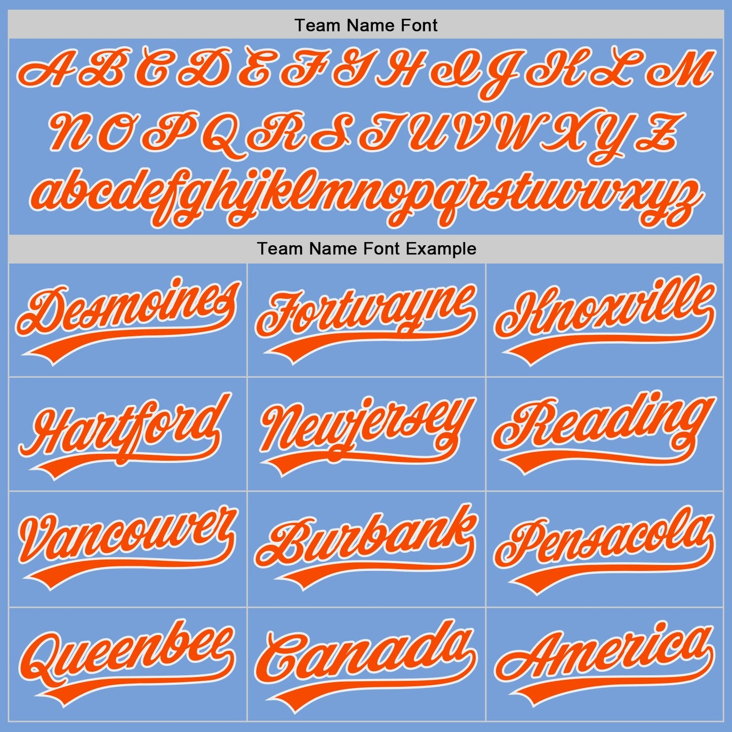 Custom Powder Blue Orange-White Authentic Baseball Jersey view 4