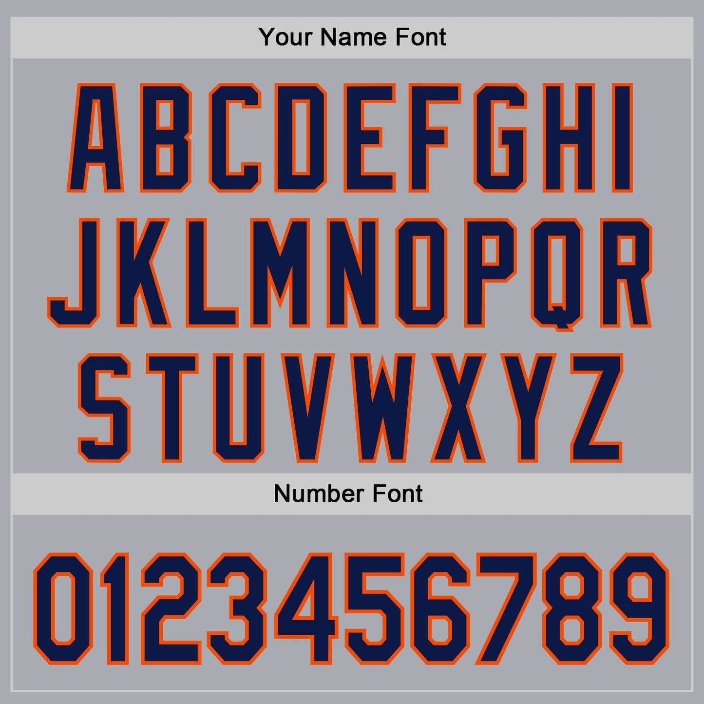 Custom Gray Navy-Orange Authentic Baseball Jersey view 5