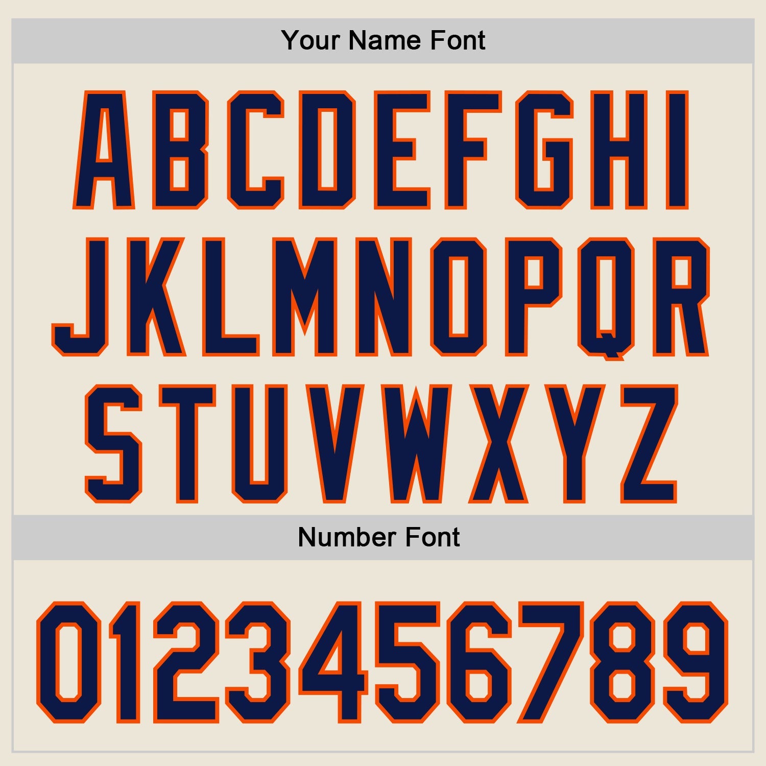 Custom Cream Navy-Orange Authentic Baseball Jersey view 5