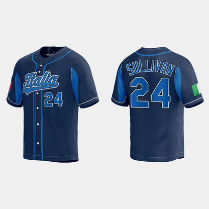 #24 BRETT SULLIVAN WORLD BASEBALL CLASSIC 2023 WORLD BASEBALL CLASSIC JERSEY ¨C NAVY Stitches Baseball Jerseys - Main View