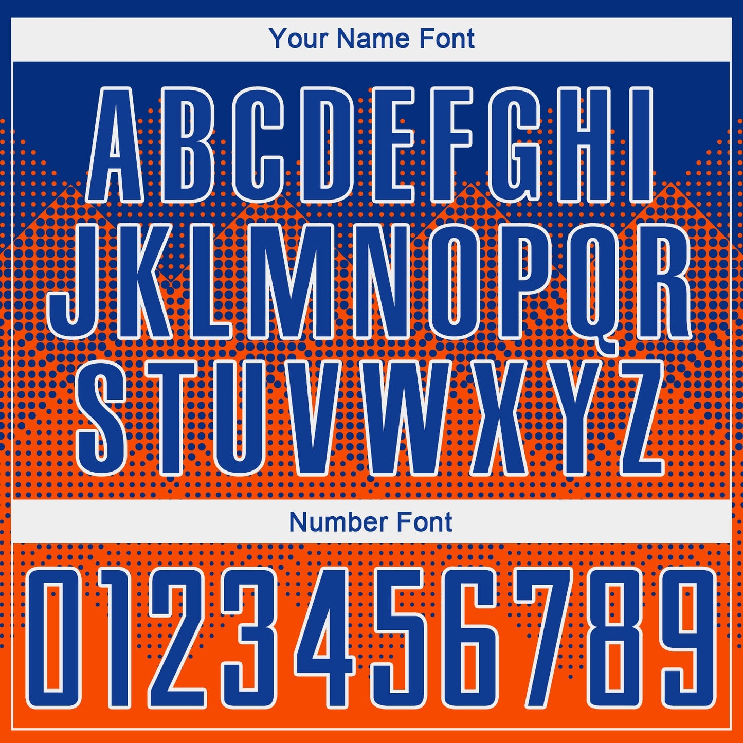 Custom Orange Royal-White Round Neck Sublimation Basketball Uniform Jersey view 4