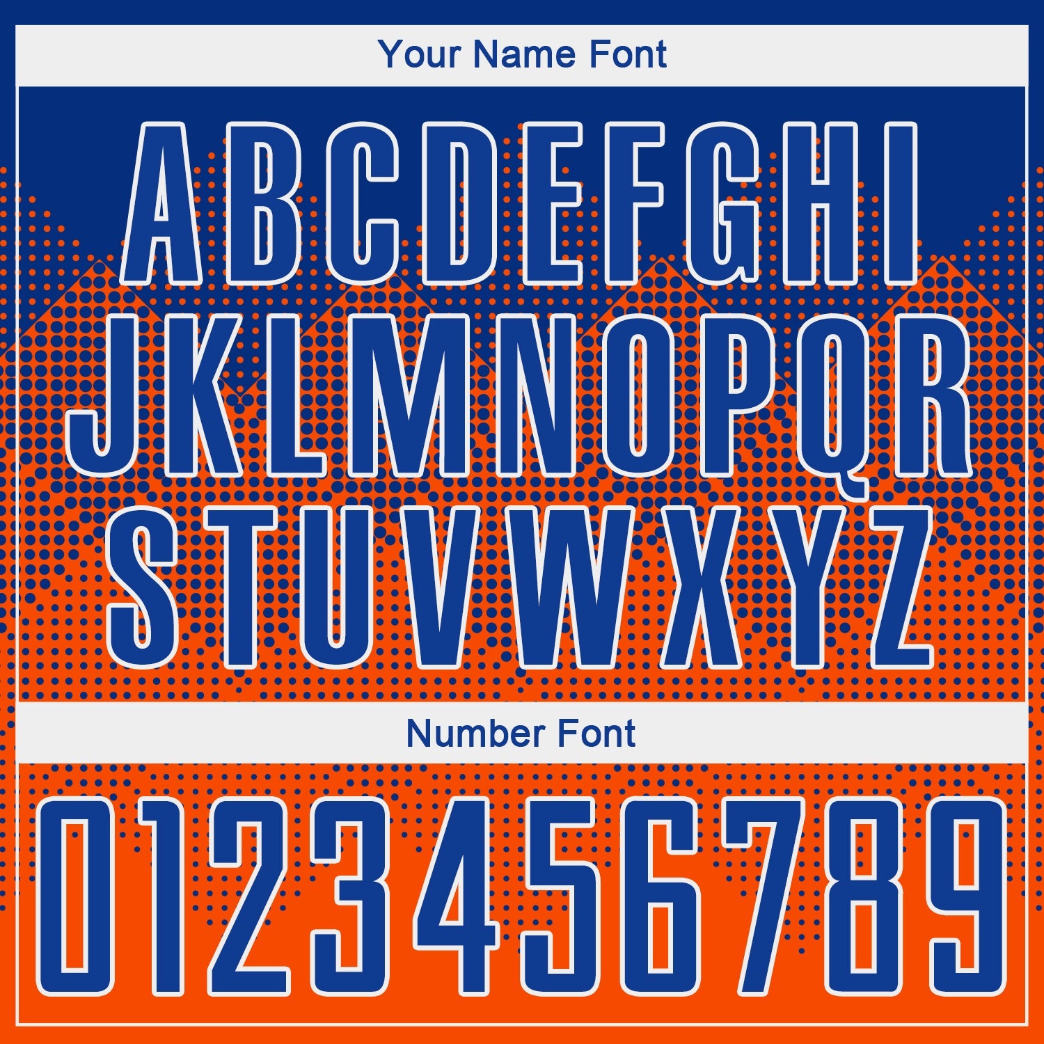 Custom Orange Royal-White Round Neck Sublimation Basketball Uniform Jersey view 4
