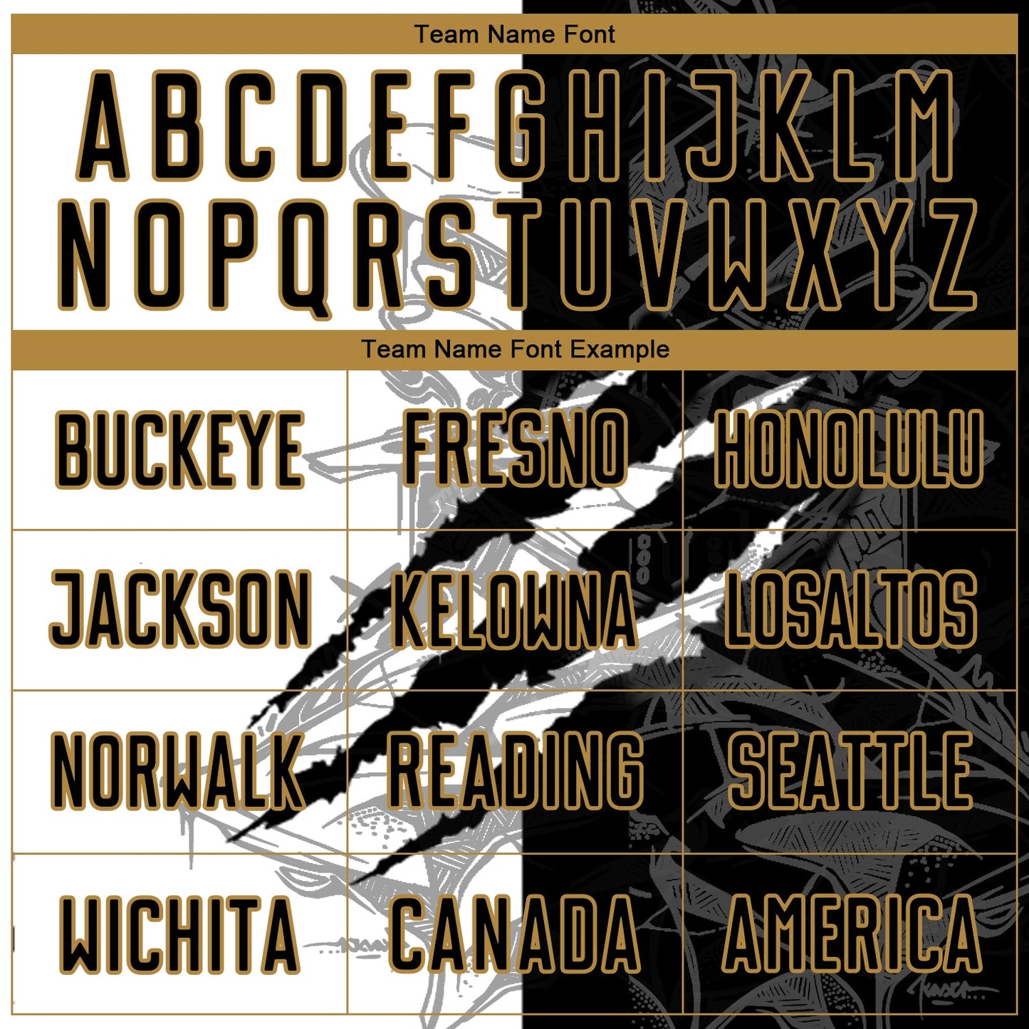 Custom Graffiti Pattern Black-Old Gold Scratch Round Neck Sublimation Basketball Uniform Jersey view 3