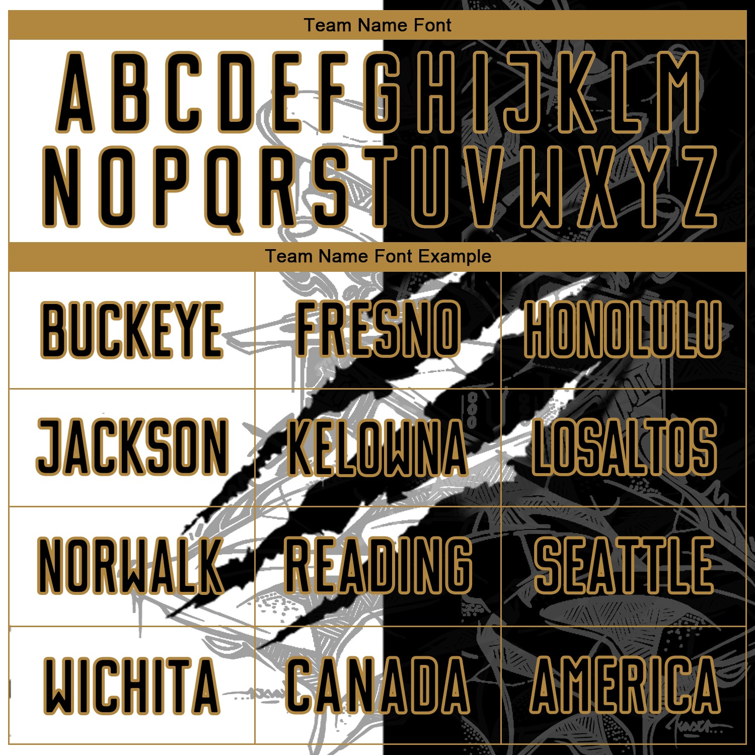 Custom Graffiti Pattern Black-Old Gold Scratch Round Neck Sublimation Basketball Uniform Jersey view 3