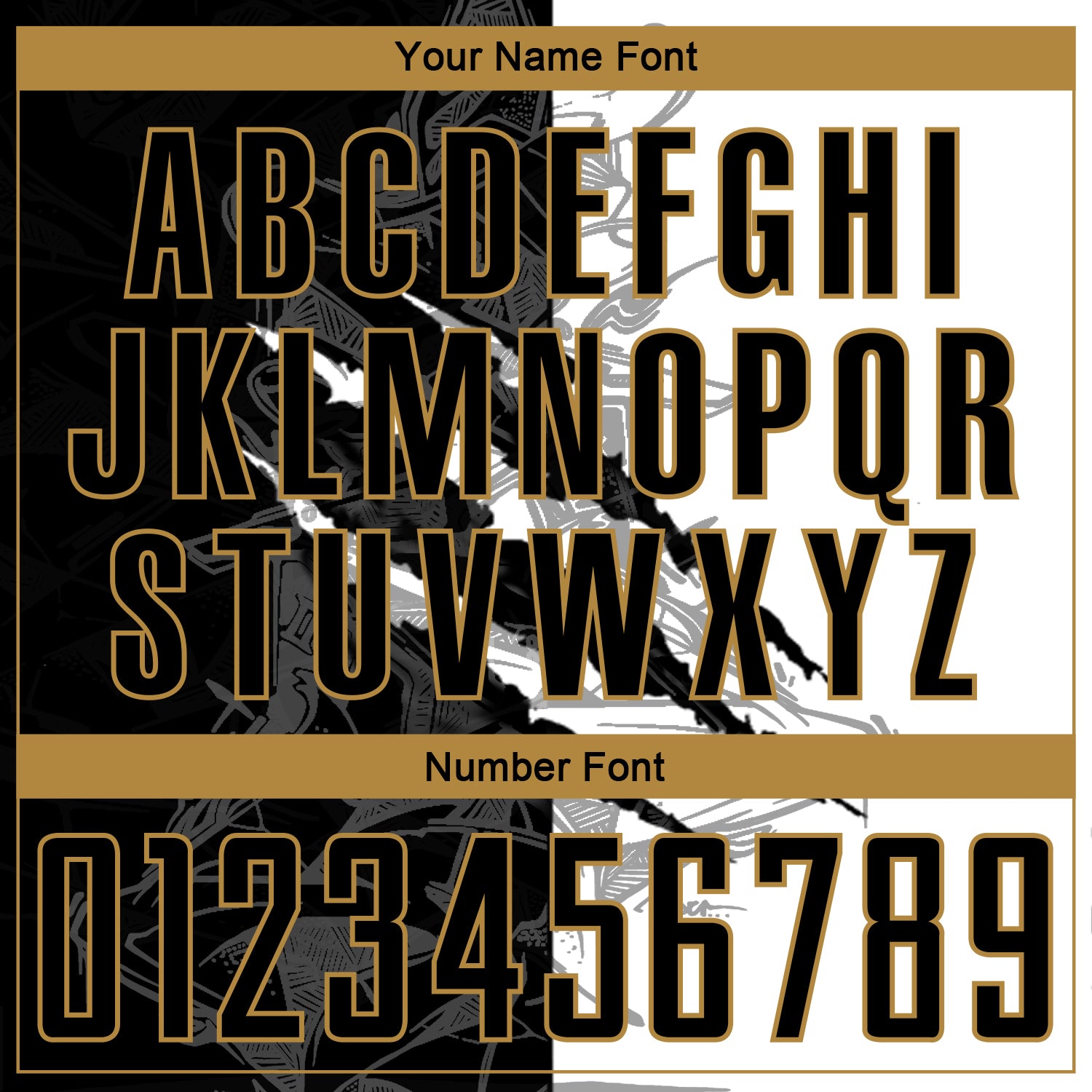 Custom Graffiti Pattern Black-Old Gold Scratch Round Neck Sublimation Basketball Uniform Jersey view 4