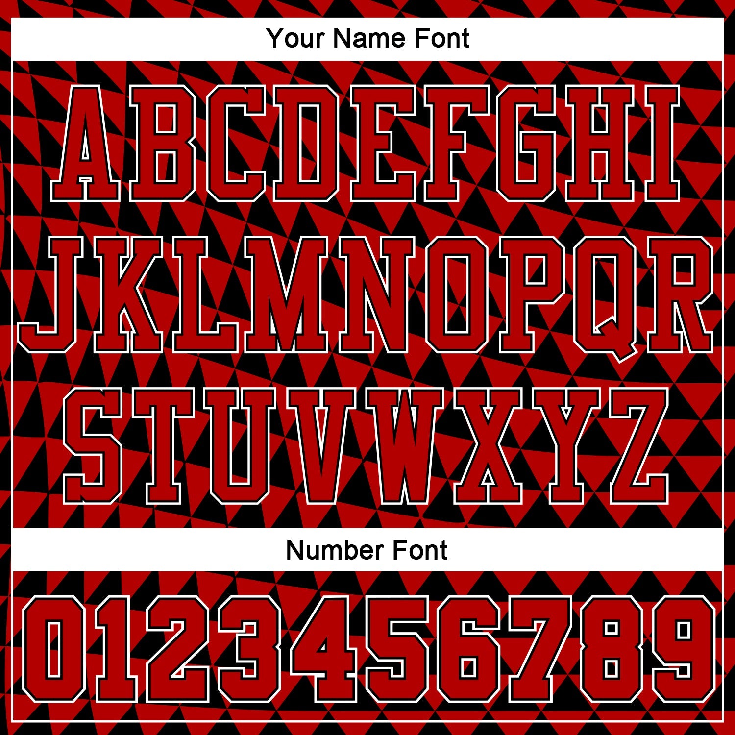 Custom Red Black-White Triangle Shapes Round Neck Sublimation Basketball Uniform Jersey view 4