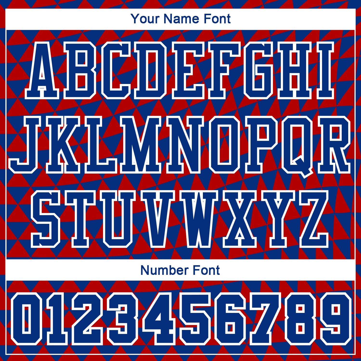 Custom Red Royal-White Triangle Shapes Round Neck Sublimation Basketball Uniform Jersey view 4