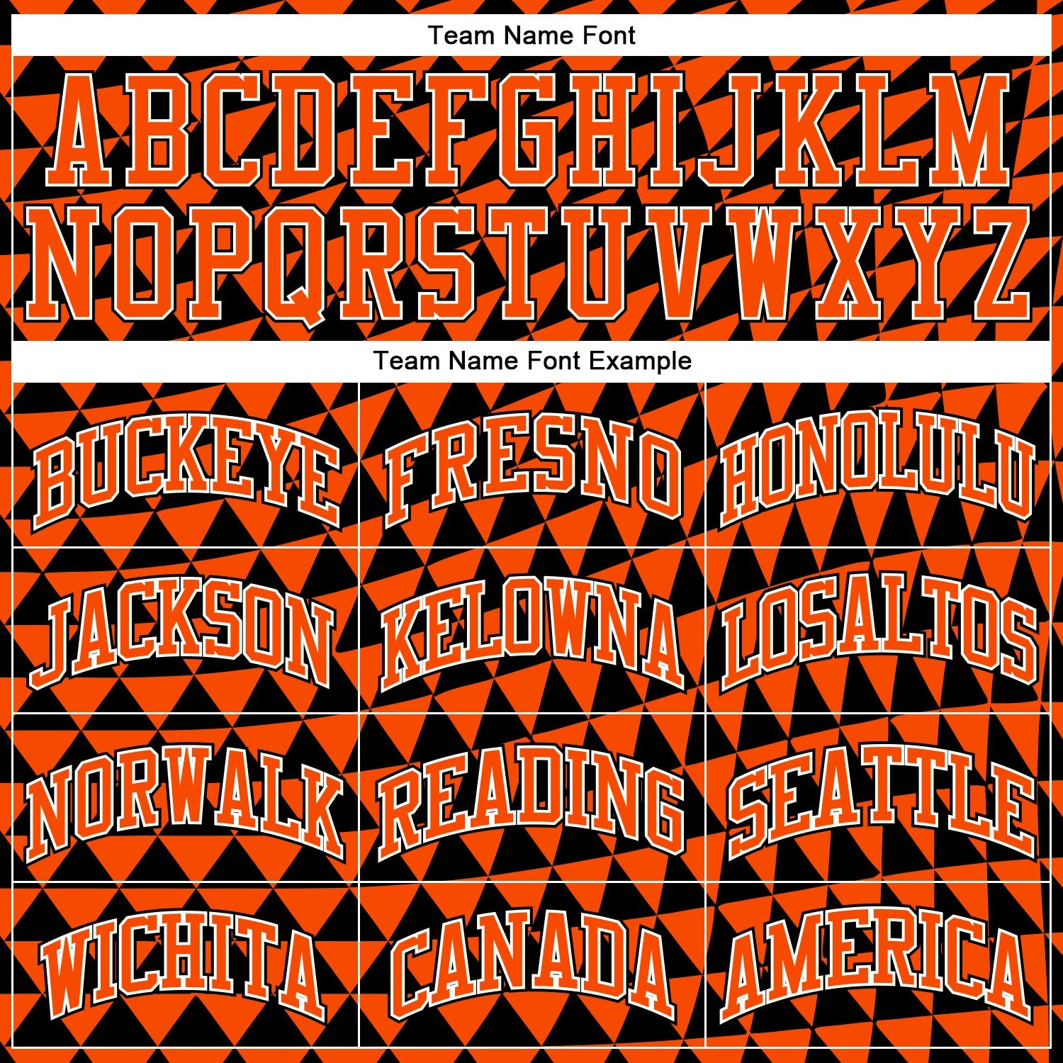 Custom Orange White-Black Triangle Shapes Round Neck Sublimation Basketball Uniform Jersey view 3