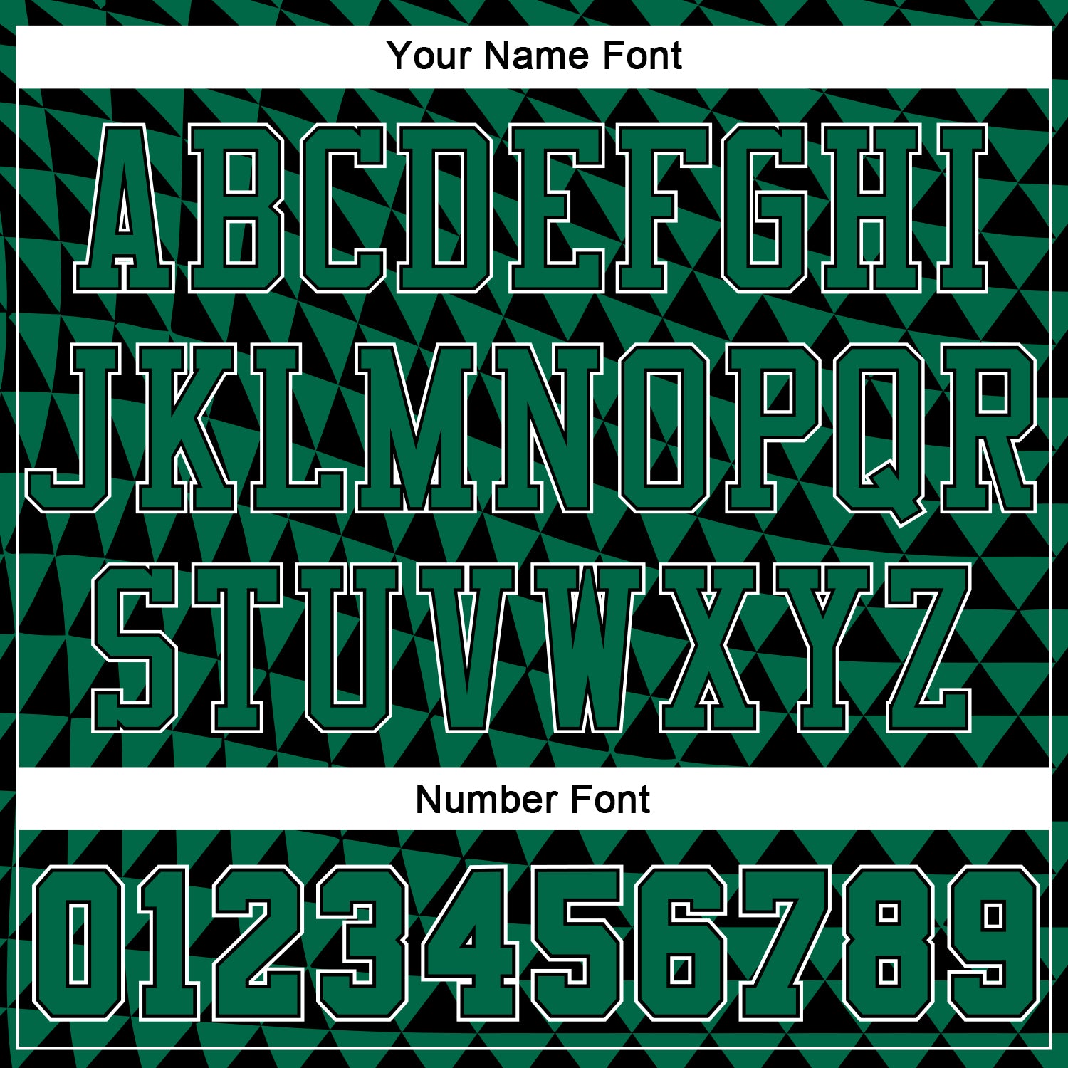 Custom Kelly Green White-Black Triangle Shapes Round Neck Sublimation Basketball Uniform Jersey view 4