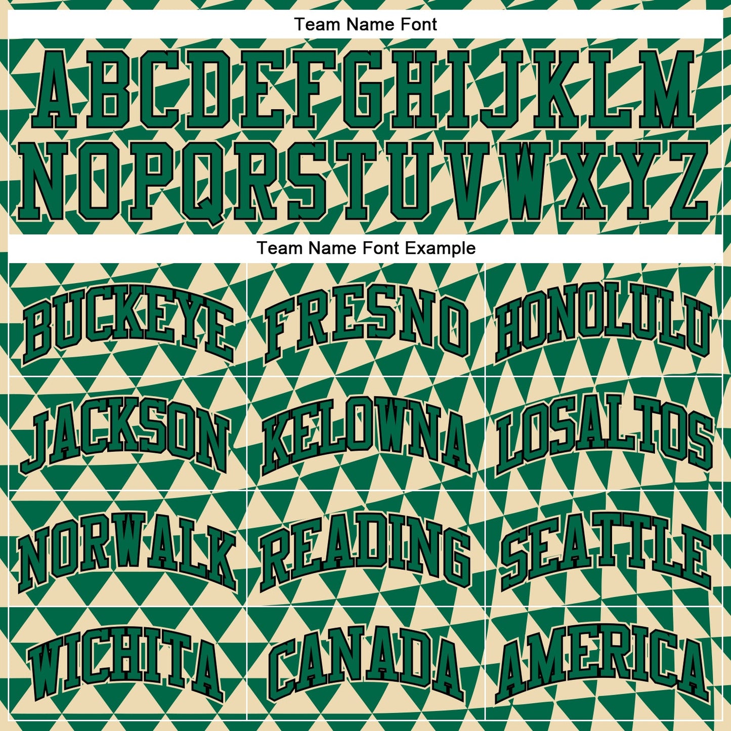 Custom Cream Kelly Green-Black Triangle Shapes Round Neck Sublimation Basketball Uniform Jersey view 3
