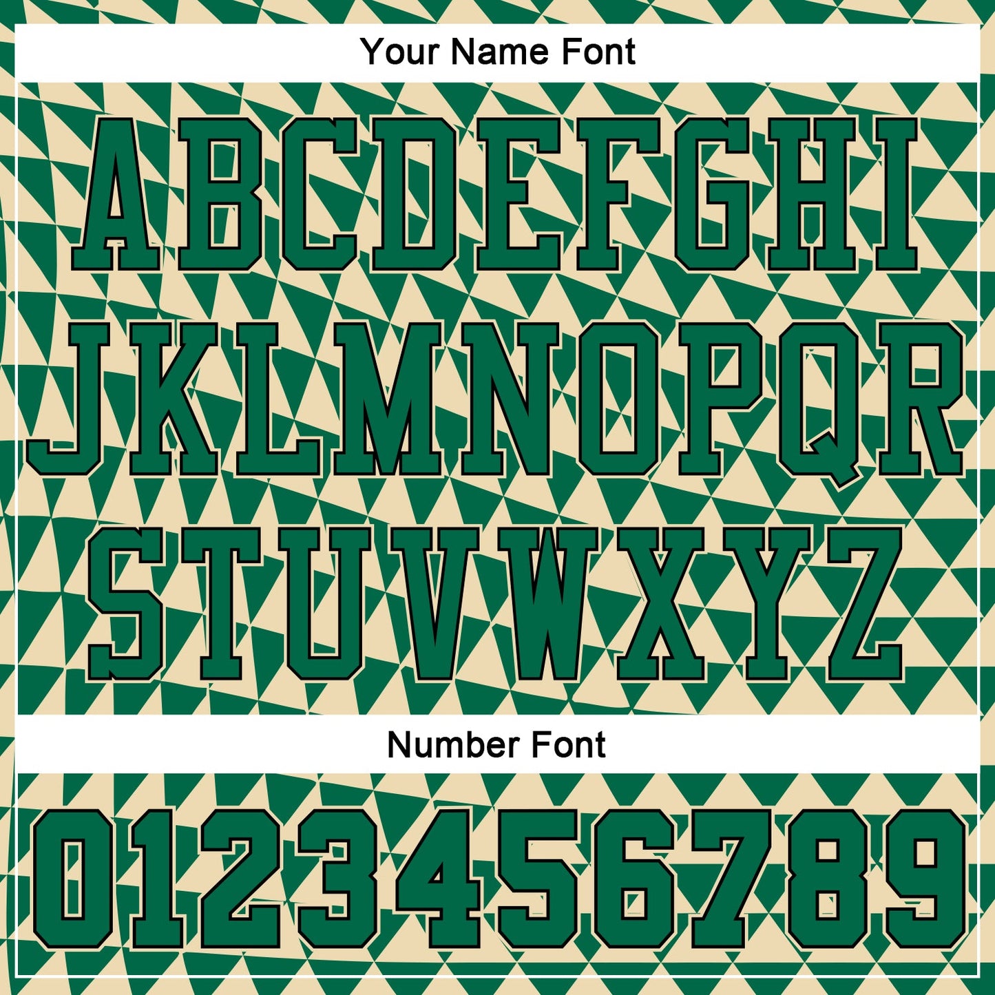 Custom Cream Kelly Green-Black Triangle Shapes Round Neck Sublimation Basketball Uniform Jersey view 4