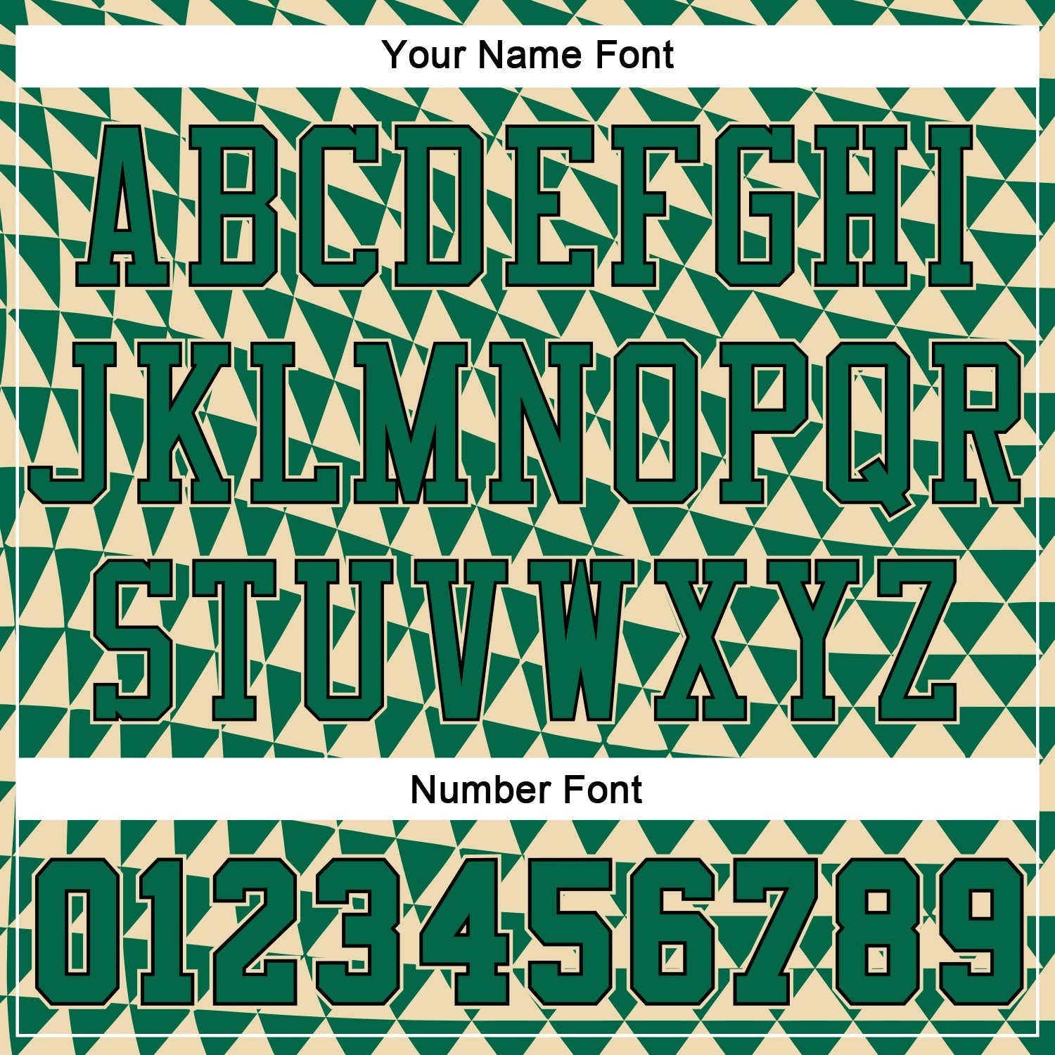 Custom Cream Kelly Green-Black Triangle Shapes Round Neck Sublimation Basketball Uniform Jersey view 4