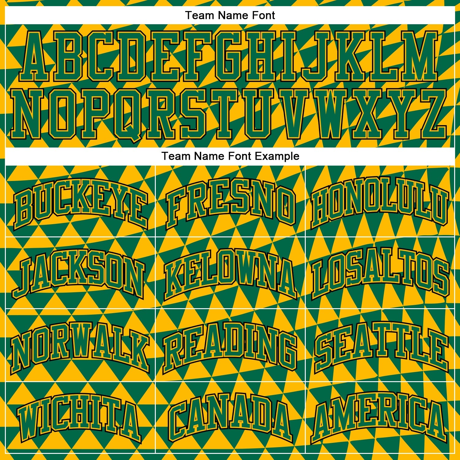 Custom Gold Kelly Green-Black Triangle Shapes Round Neck Sublimation Basketball Uniform Jersey view 3