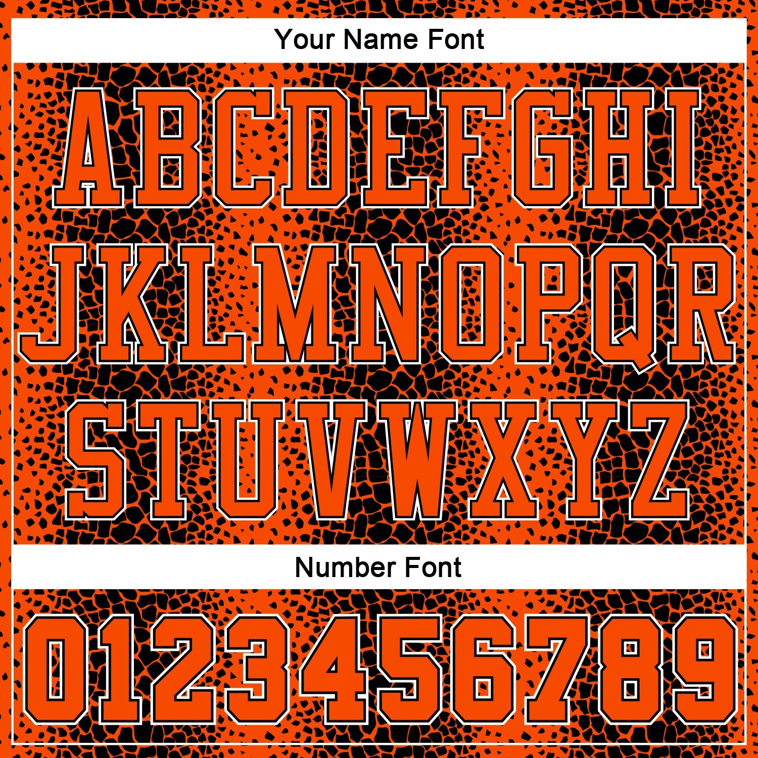 Custom Black Orange-White Animal Fur Print Round Neck Sublimation Basketball Uniform Jersey view 4