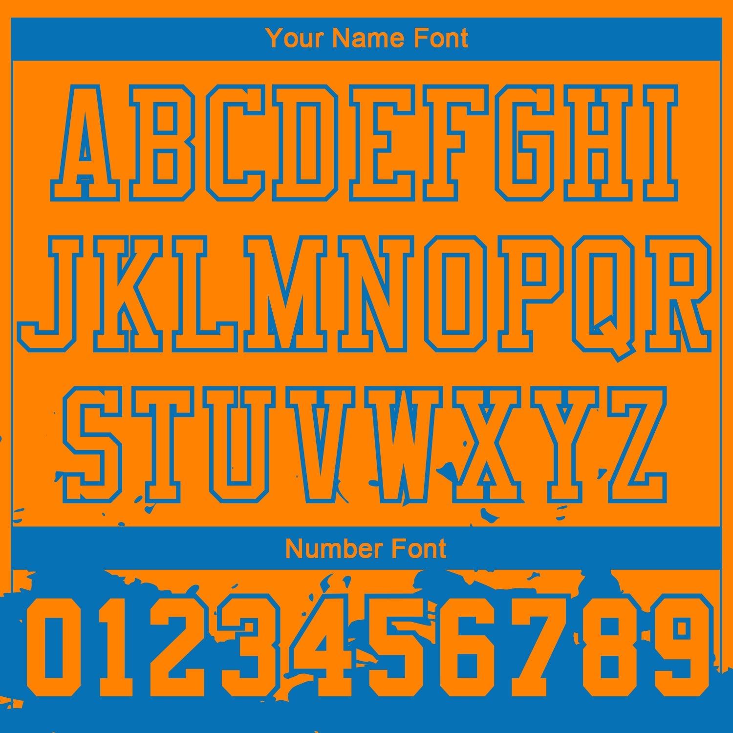 Custom Bay Orange Blue Color Splash Round Neck Sublimation Basketball Uniform Jersey view 4