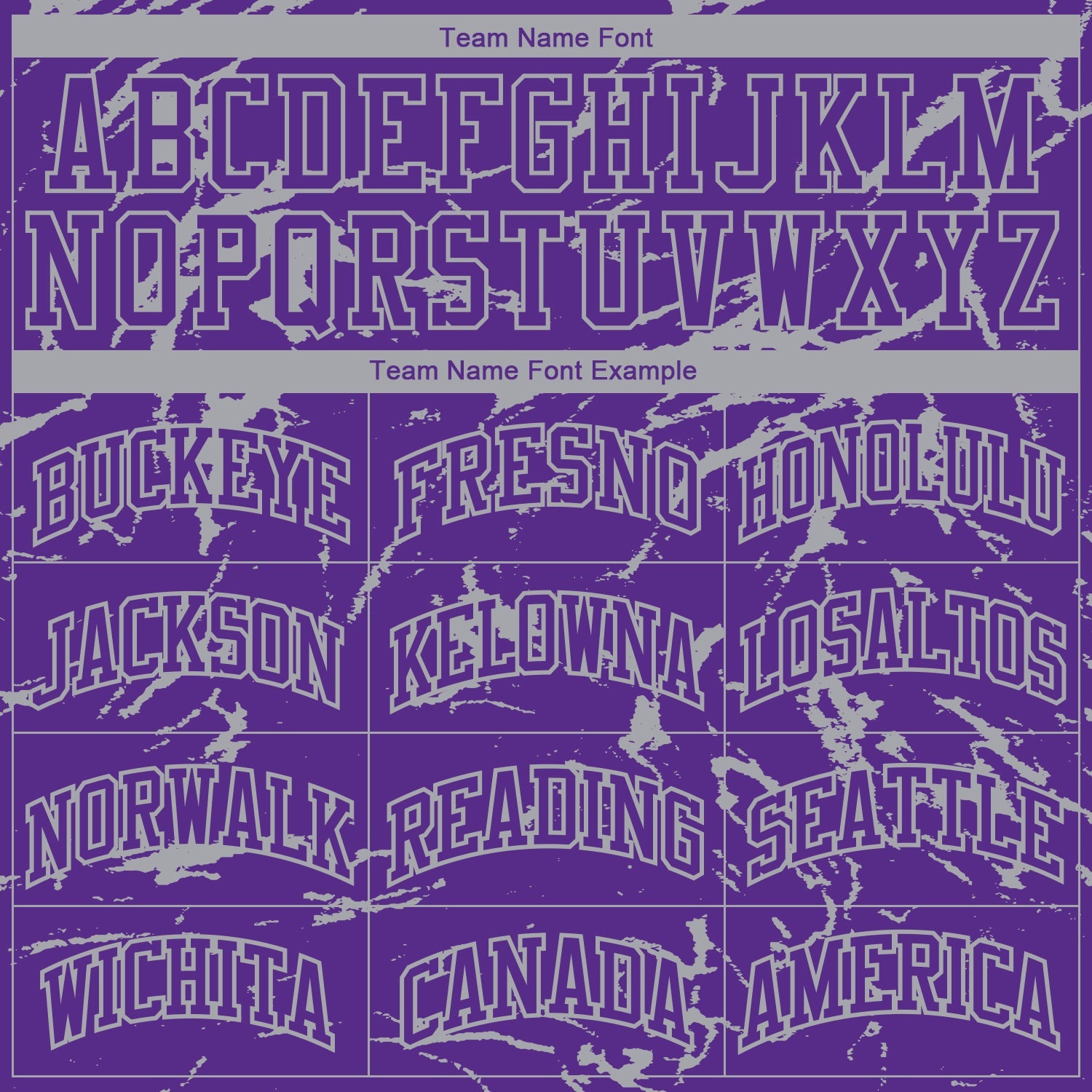 Custom Purple Light Gray Abstract Grunge Art Round Neck Sublimation Basketball Uniform Jersey view 3