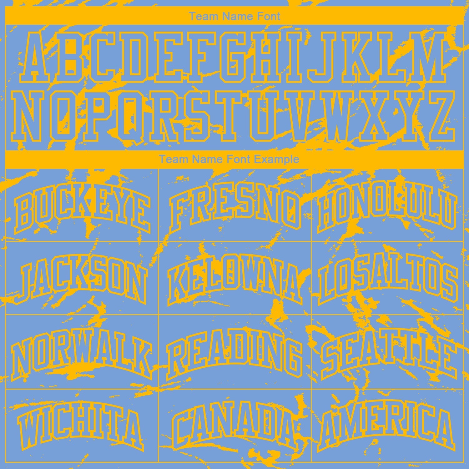 Custom Light Blue Gold Abstract Grunge Art Round Neck Sublimation Basketball Uniform Jersey view 3