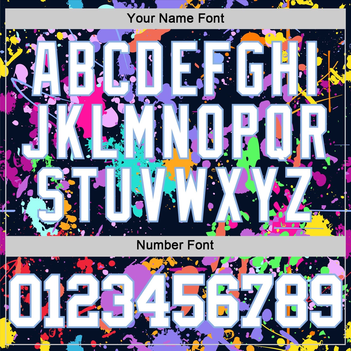 Custom Graffiti Pattern White Light Blue-Black Splash Round Neck Sublimation Basketball Set Jersey view 5