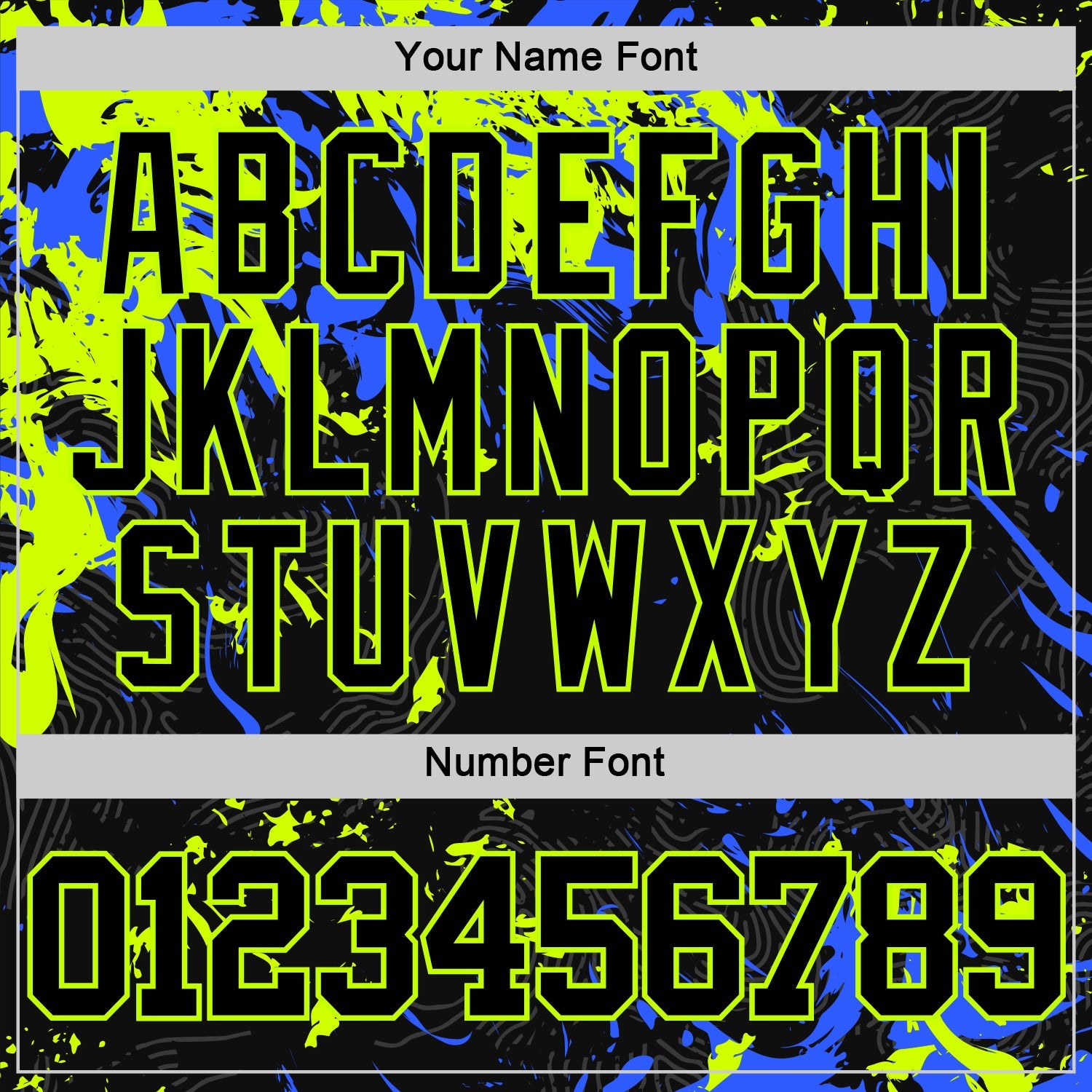 Custom Black Neon Green-Royal Splash Round Neck Sublimation Basketball Set Jersey view 5